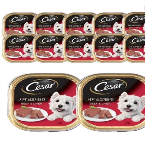 시저 캔 쇠고기와 간 100g 12개 (강아지주식캔)