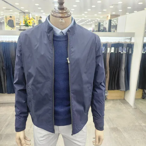 (모다인천점)네이비 심플 기본 봄 캐주얼 겹점퍼/PQJP1202_IC_3