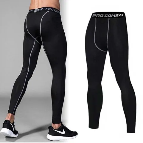 [하프클럽]  남자 운동 스포츠 홈트 신축성 검은색 미들 롱 레깅스