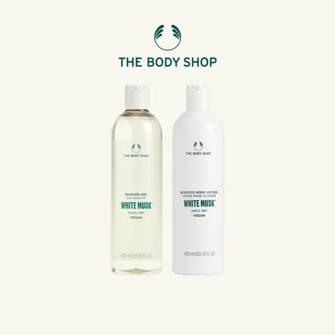 [롯데백화점][더 바디샵](특_가)화이트머스크 대용량 세트( 400ML 샤워젤+바디로션) 정상가67000원