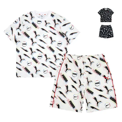 [키즈]푸마 로고패턴 반팔티 세트_PK52OS305