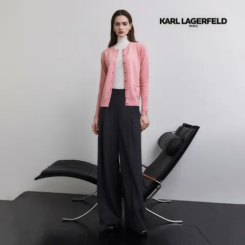 칼라거펠트 25FW 울실크카멜 와이드 팬츠