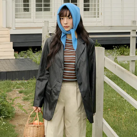 [정가119,000]금속로고장식 스트라이프 티셔츠 OE5AE8310