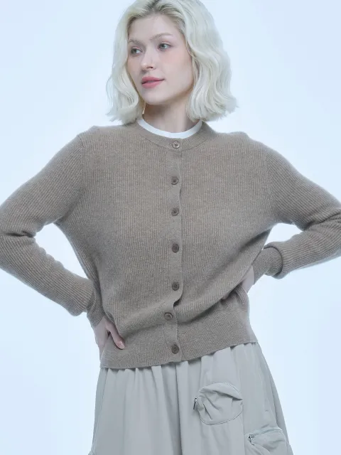 퓨어 캐시미어 100 베이직 가디건 (UFKKCA15CC-BEIGE)