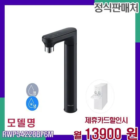 삼성 비스포크 일체형 정수기 냉정수 RWP54220BF6M 60개월 30900