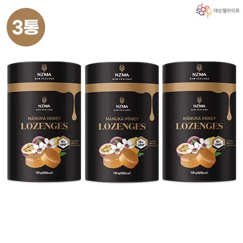 NZMA 뉴질랜드산 프리미엄 마누카꿀 로젠지 135g x 3통