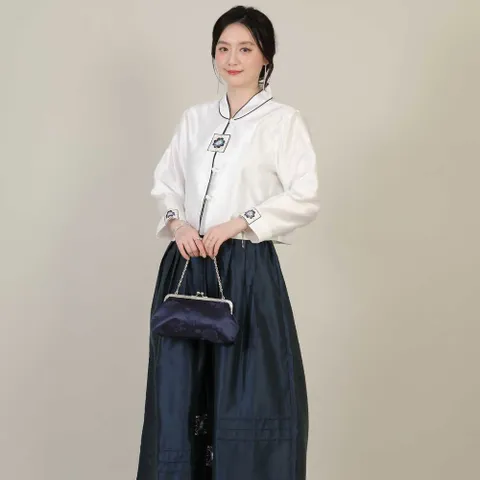 곱디고운 여성 성인 어른 양단 개량한복 H01146