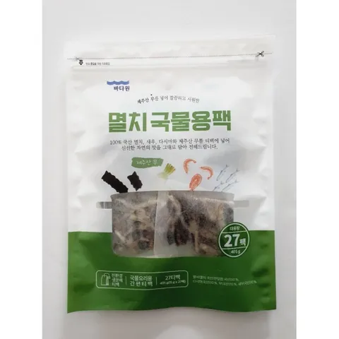 [롯데백화점][바다원]제주산 무를 넣어 깔끔하고 시원한 멸치 국물용팩(405g)