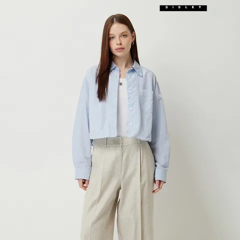 크런치 허리스트링 크롭 셔츠 SAWS32531