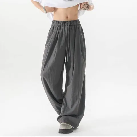 [라일리] Rly 멋스러운 스타일 가볍고 시원한 린넨 허리밴딩 통바지 (33395511)