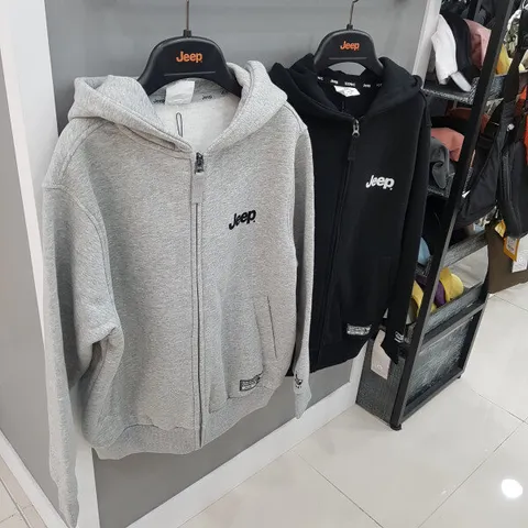 KO1TZU099기모루즈핏스몰지프후드집업_GN