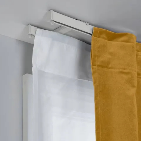 비드가 천장브래킷(커튼레일2개) 화이트 커튼 거실커튼 침실커튼