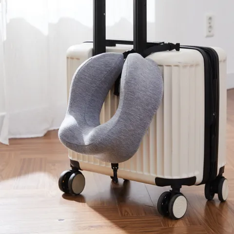 PESPES. 돌돌 말리는 여행용 목베개 그레이