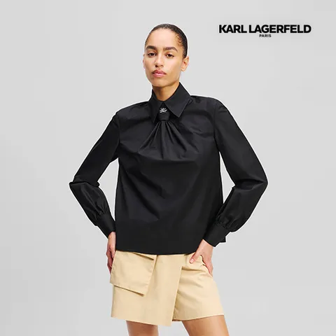 [A2W11004] 칼라거펠트 타이 블라우스