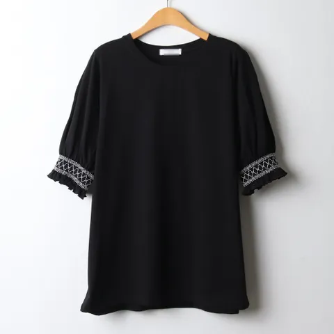 아이우먼 퍼프소매반팔티셔츠 BEI936M207 빅사이즈