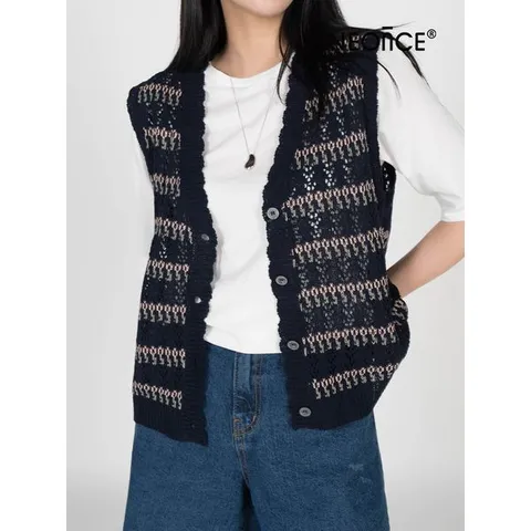 [하프클럽/나인온스]로즈단추조끼