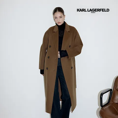 [최초가 219,000원] 칼라거펠트 테일러드 핸드메이드 코트