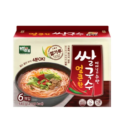백제 얼큰한맛 쌀국수 멀티팩 92g6EAx6개