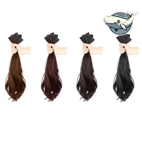 매력적인 롱 웨이브 부분가발 똑딱이 헤어피스 앞머리가발 정수리가발 가발 부분가발