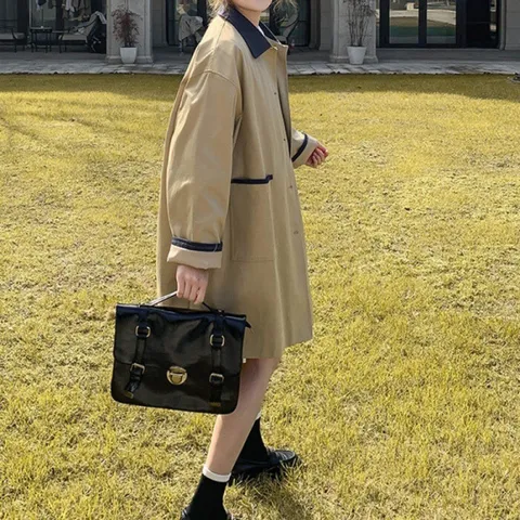[브리치] 제로투올샵 / 롱코트 여성 봄가을 트렌치 코트 여성롱코트 카키