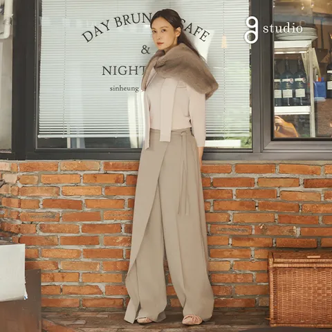 지스튜디오 25FW 울혼방 스커트 팬츠