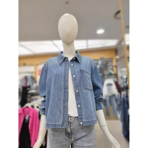 세이브존05 빅포켓 스티치 크롭 데님 셔츠 lfy3qb33 (16852461)