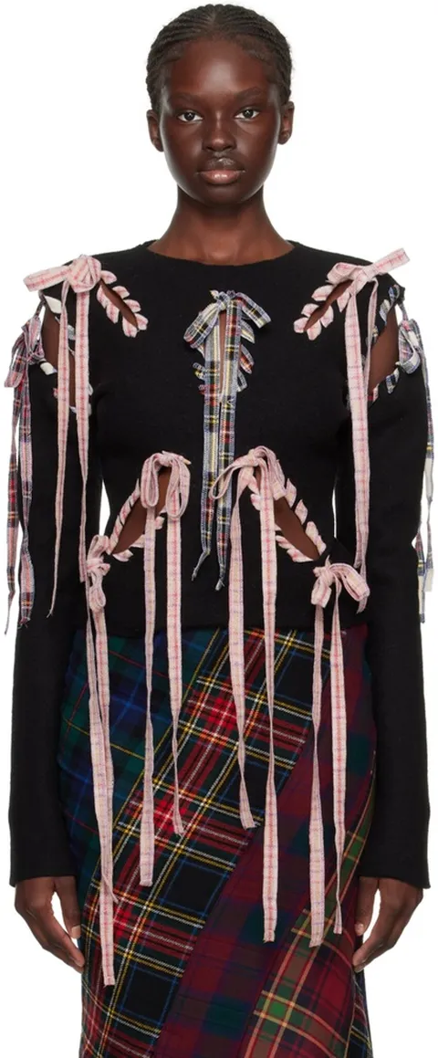 레이브 리뷰 블랙 사샤 스웨터 232534F096000