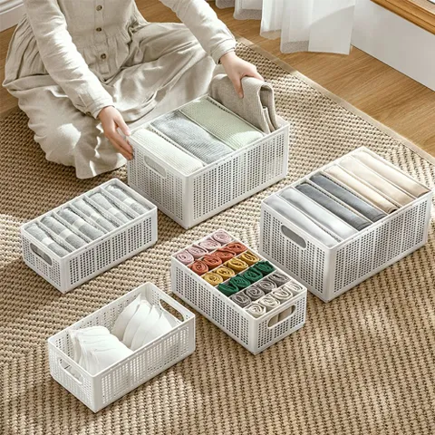 옷장수납함 바지정리함 소형 옷수납장 서랍칸막이 폴딩박스 플라스틱수납장 옷정리함