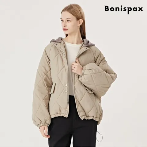 정상가:139,000원 ㅣ 퀄팅 후드 스트링 패딩 점퍼 (XO4JJ024L0)