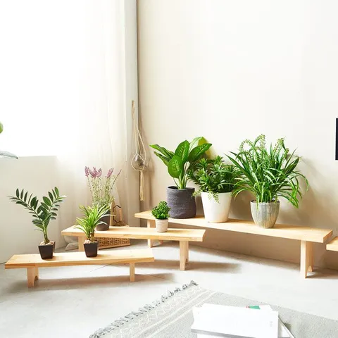 원목 화분 정리대 중형