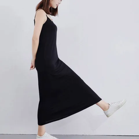 [다잇템] 여성 클래식 슬리브리스 피서룩 코지 원피스