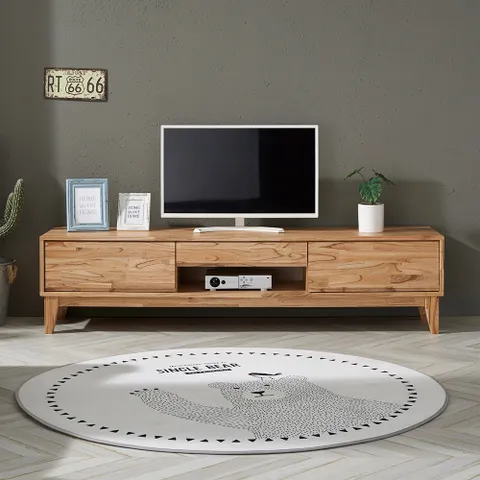 비에르 참죽 원목 수납 거실장 착불