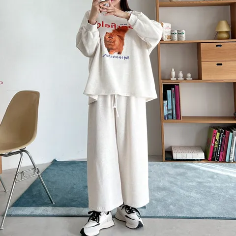 H스타일(SET)츄르세트 겨울 여성 기모 트레이닝복세트 츄리닝셋트 홈웨어 빅사이즈