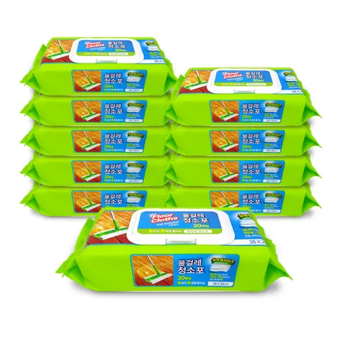 국산 실속형 물걸레청소포 30매 대형38x20cm  10개 청소용품 손걸레 밀대패드