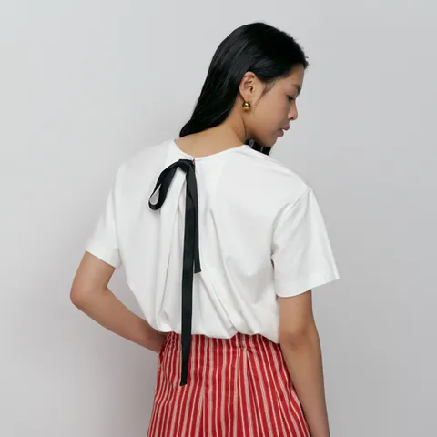 빅토리아 리본 블라우스