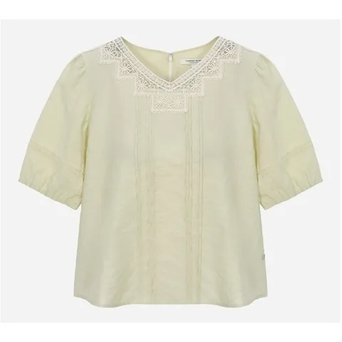 [롯데백화점](여성)레이스 패치 크롭 블라우스(T254MBL262W)