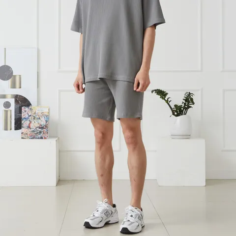 [브리치] 더제이엘 / 남자 여름 트레이닝복 세트 플리츠 반팔티 반바지