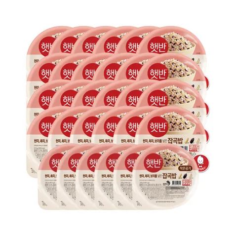햇반 잡곡밥 한달팩 210g x24개+잡곡밥 130g x6개 (총 30개)