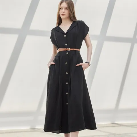 [공식] 벨트포인트 버튼 원피스