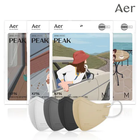 공식] KF94 피크 마스크 50개입 (M,L) 8종 택 1