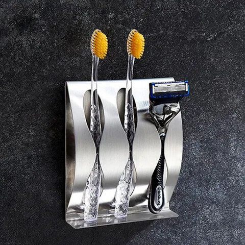 2구 3구 스테인레스 칫솔 꽂이 걸이 거치대 면도기거치대 칫솔꽃이 스텐칫솔꽂이