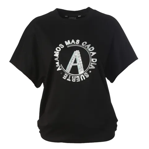 [롯데백화점][안지크]스팽글레터링티셔츠 AJ2TS1130