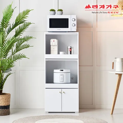 비바 데코 500 렌지대 2단선반 전자렌지 수납장 LGA042