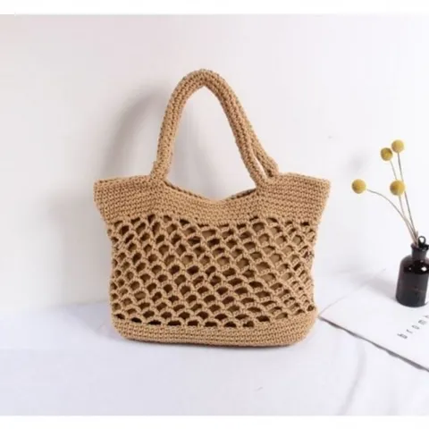 뜨개 라탄백 숄더 토트백 가방 여름 그물가방 그물백 네트백 더스트백 데일리백 뜨개가방
