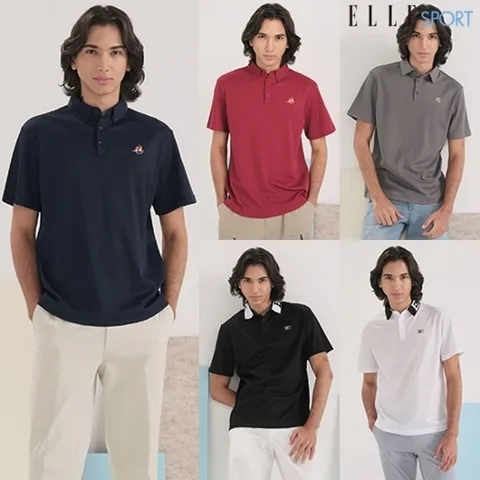[ELLE SPORT] 남성 포인트 카라 티셔츠 5종세트 25m_21794764_587908
