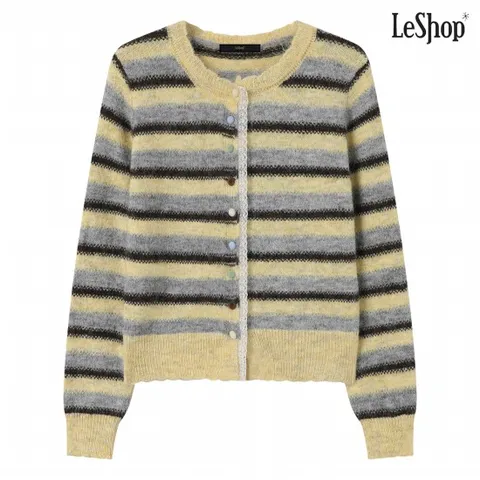 정상가:69,000원 ㅣ 레이스 컬러 버튼 배색 니트 가디건 (DP4CK006A)