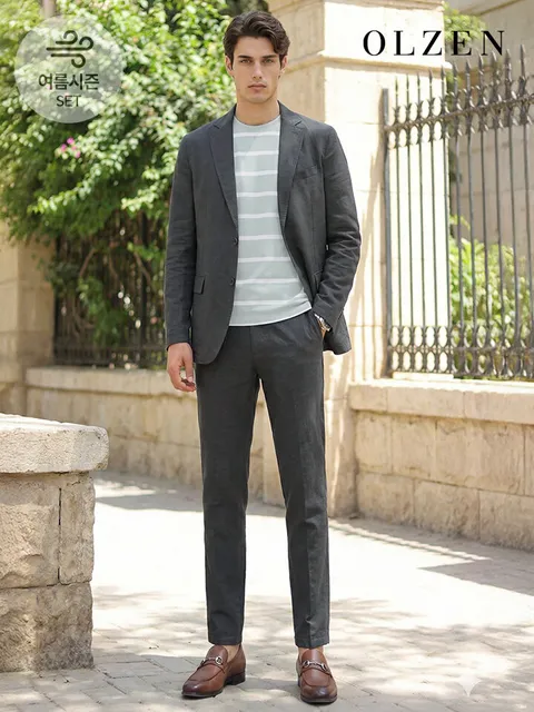 다크그레이 썸머 클래식 셋업 수트 (ZOE2KG1311_ZOE2PP1311_DGR)
