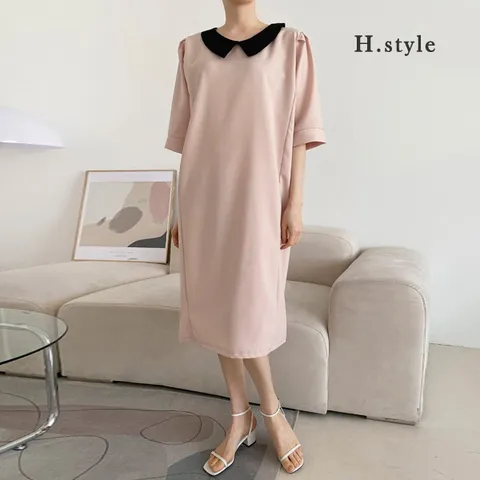 H스타일BST모나미원피스/여름/빅사이즈/OPS/원피스/홈웨어/하객룩/쉬폰/라운지/루즈핏