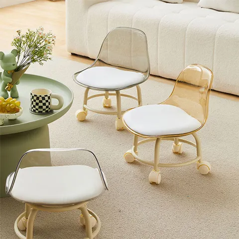 이든앤저스티스 바퀴달린 등받이 미니 의자 미니바퀴 부착식바퀴 등받이의자 미니의자