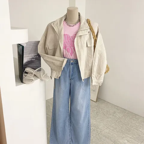 [브리치] 허니제이 / 보에 썸머 코튼 핀턱 와이드 데님(S L)국내제작